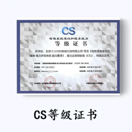 CS信息系统建设和服务能力资质